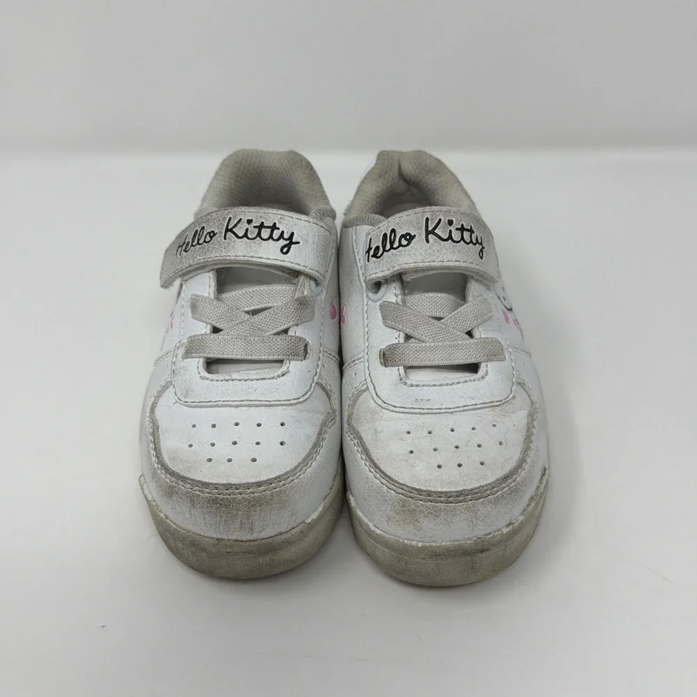 Hello Kitty White Slip On Toddler Tennis Shoes Sz 7 Pastel Cutesy